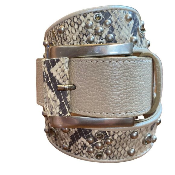Leatherock Belt Womens Size Small Snake Skin Studded Crystals Southwestern main image 8